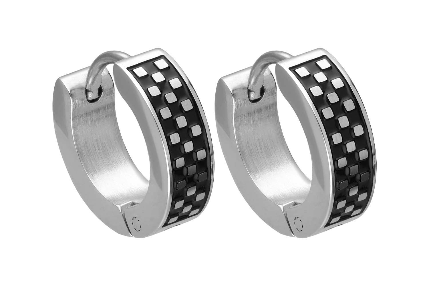 Chirurgenstahl Creolen SCHACHBRETT von Piercingline